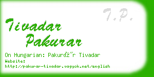 tivadar pakurar business card